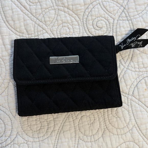 Vera Bradley Handbags - Vera Bradley Black Quilted Wallet with Logo